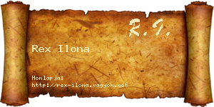 Rex Ilona névjegykártya